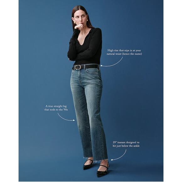 J.CREW, Nipped straight Jean, MSRP $158, CURRENT - Picture 5 of 15